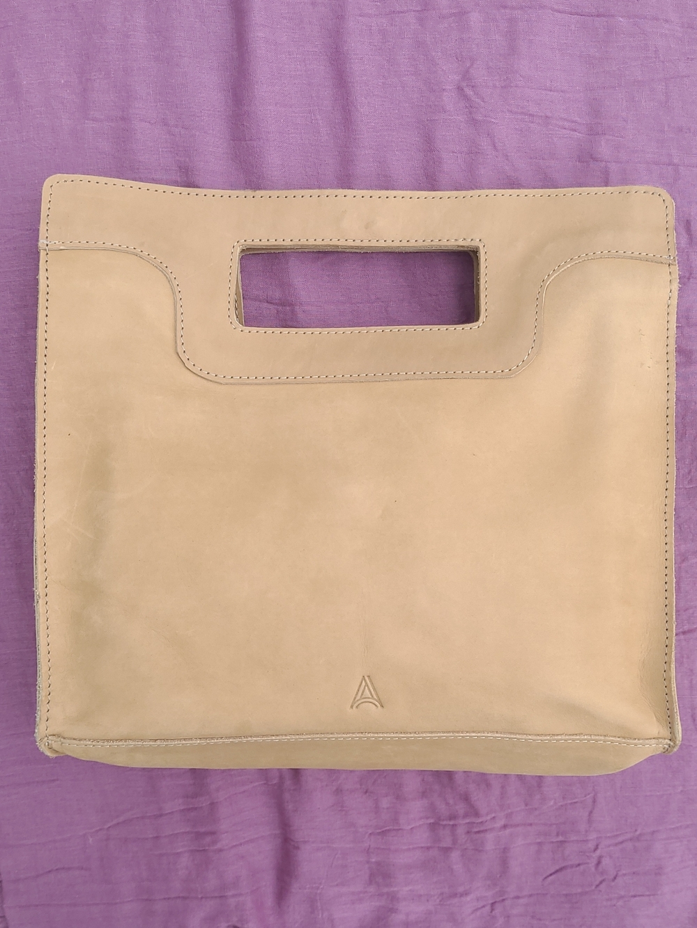 Able Hamdmade Leather Handle Shoulder Bag Like New